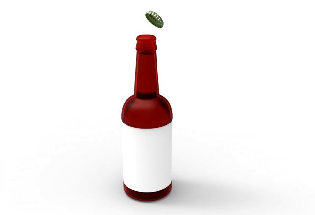 Beer glass bottle