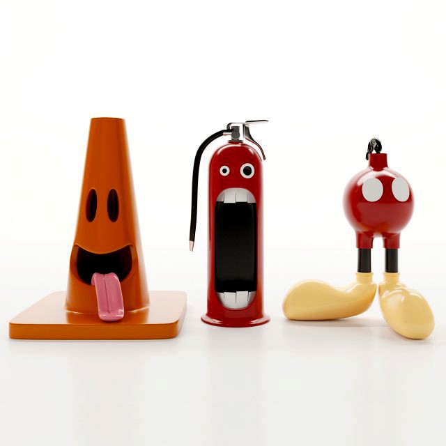 Set of decorative toys