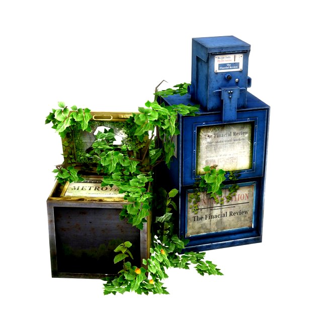 Overgrown Newspaper Dispenser 1