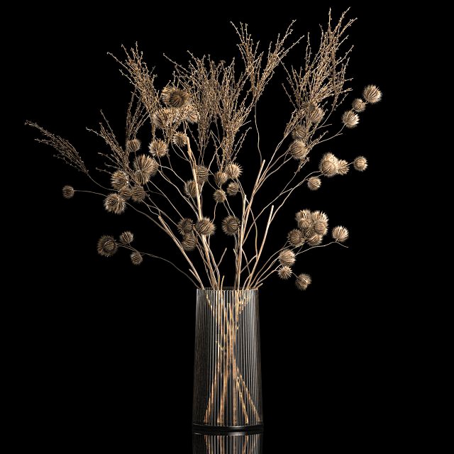 Bouquet Of Dried Flowers From Thorn And branches