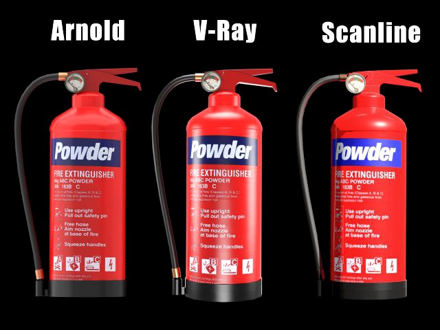 Fire extinguisher Low-poly