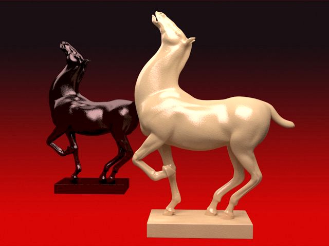 3D Ceramic Horse Sculpture ancient cultural relics