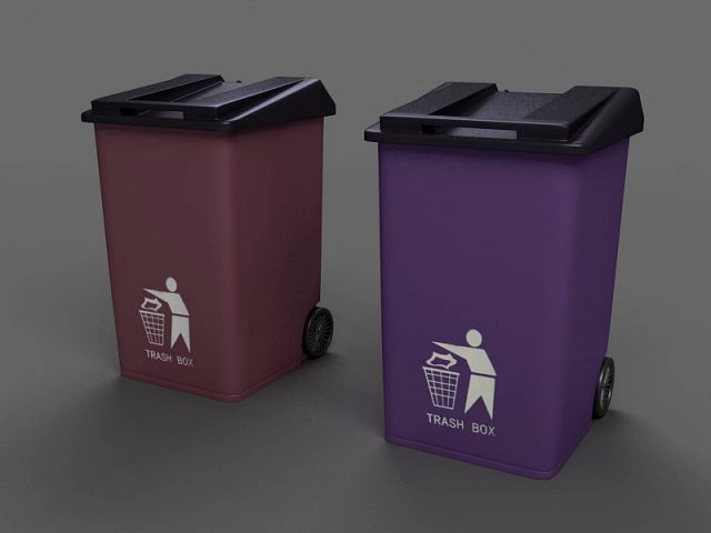 Garbage can bin public facilities city garbage disposal