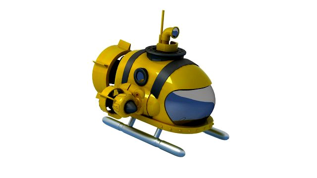 Cartoon submarine Toy q version of the animated submarine