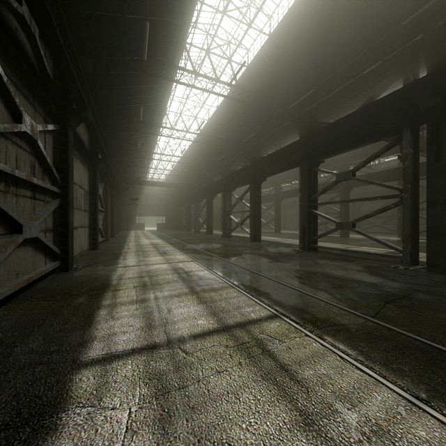 Abandon Factory Interior 3D