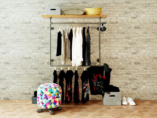 Hall tree and Clothing Rack CR12