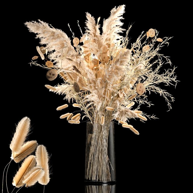 Luxury bouquet of reeds pampas grass and dried flowers 234