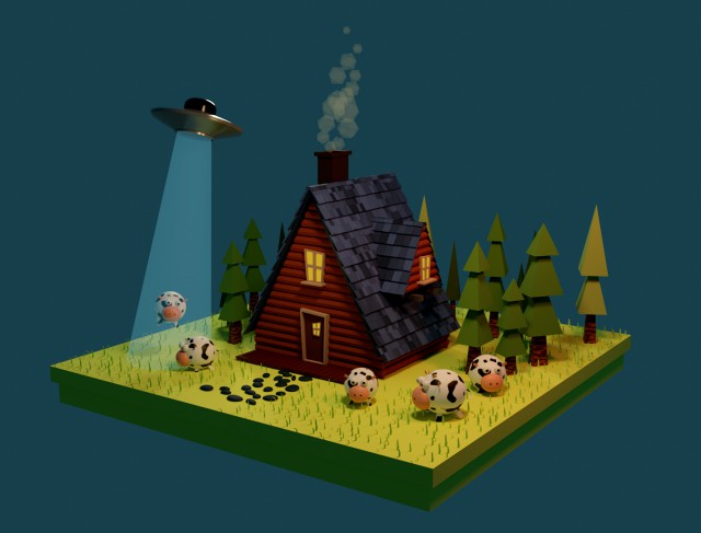 Farm with cows