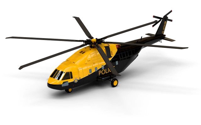 Police Helicopter Low poly