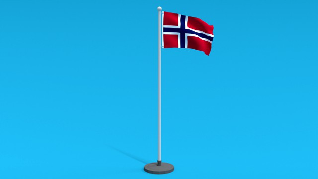 Low Poly Seamless Animated Norway Flag