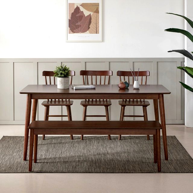 Coco solid wood dining table set
