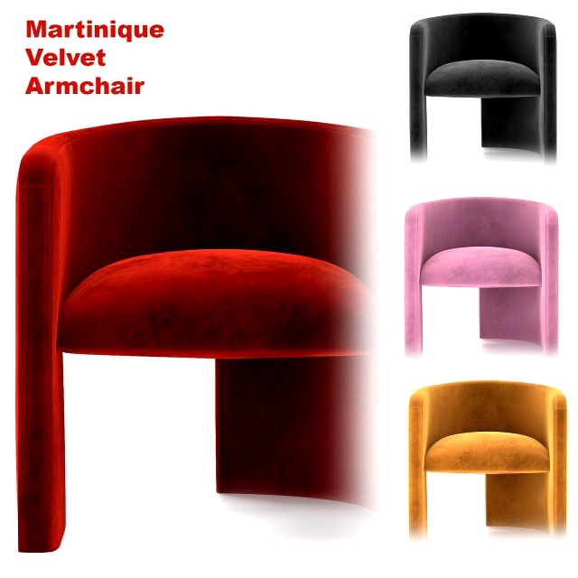 Martinique Velvet Armchair