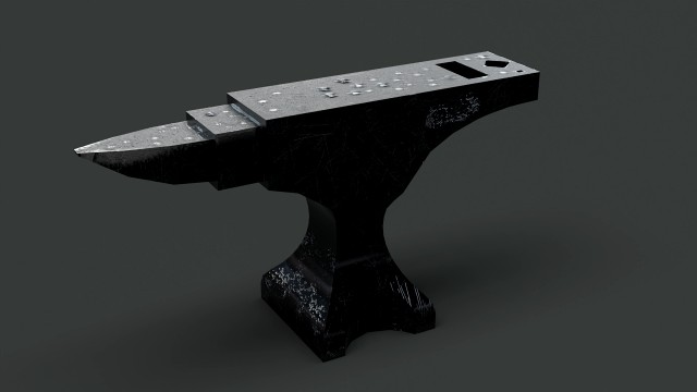 Anvil old low-poly