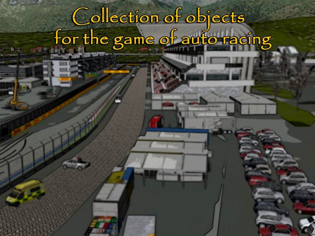 Collection of objects for the game of auto racing