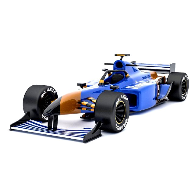 3D Formula 1 car model 02