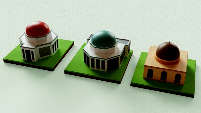 3 Masjid Low Poly