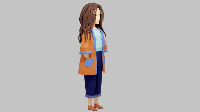 Girl cartoon character