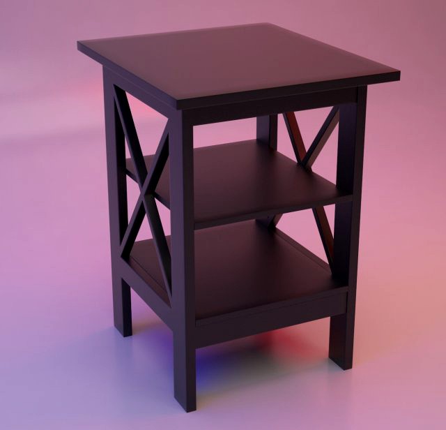 Black end table