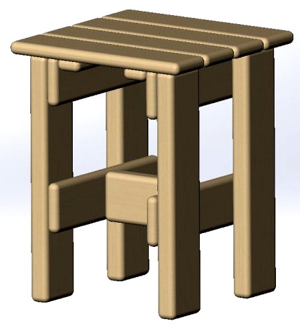 Wooden stool