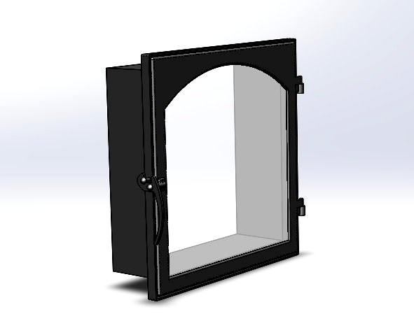 Fireplace door