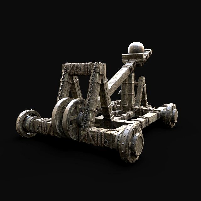 CATAPULT MEDIEVAL SIEGE ENGINE WAR MACHINE BATTLE VEHICLE