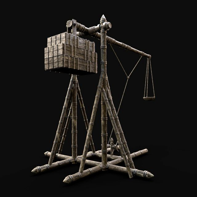 TREBUCHET WAR MACHINE MEDIEVAL CONSTRUCTION SIEGE ENGINE BATTLE