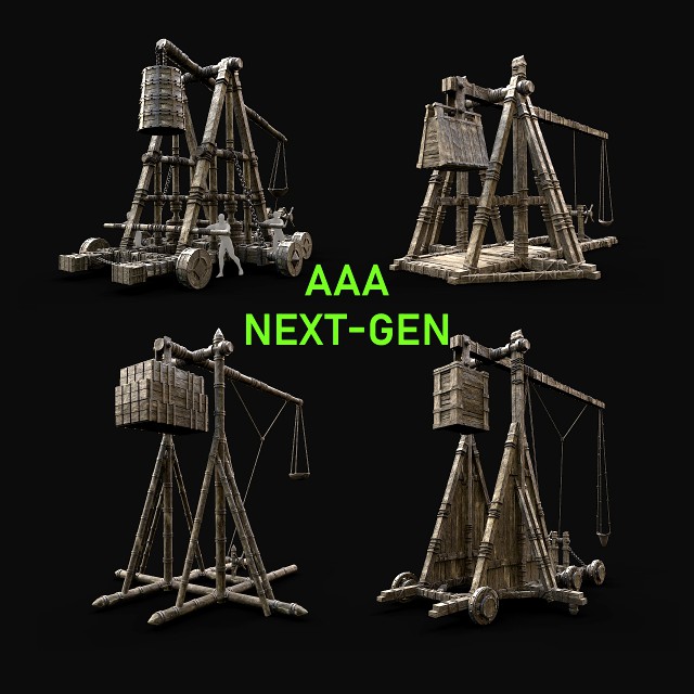 TREBUCHET CATAPULT WAR MACHINE SIEGE ENGINE PACK COLLECTION