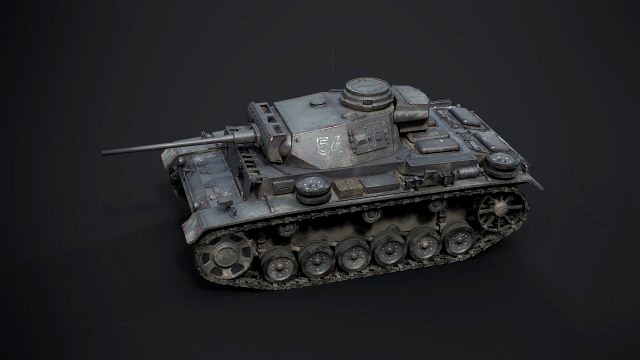 Panzer 3 low poly
