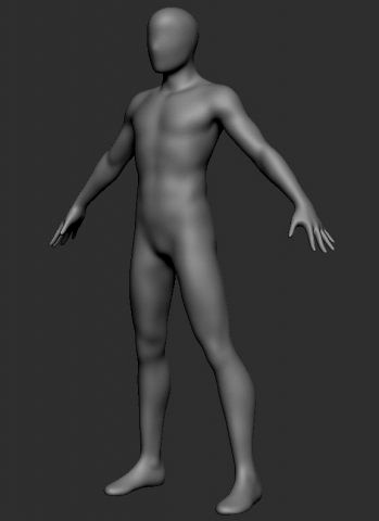 Base mesh male body