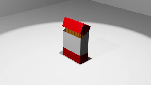 A pack of cigarettes with animation