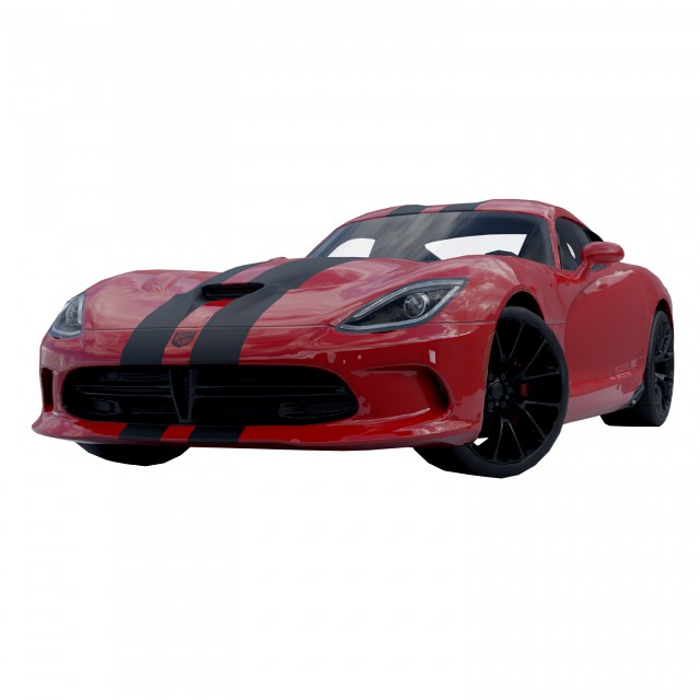 Dodge Viper GTS Low-poly 3D