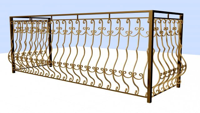 Metal balcony railing