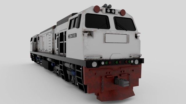 Locomotive CC 206 Low-poly