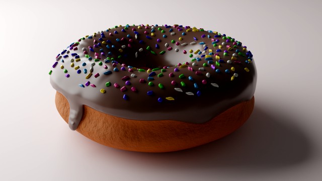 Chocolate donut with glaze