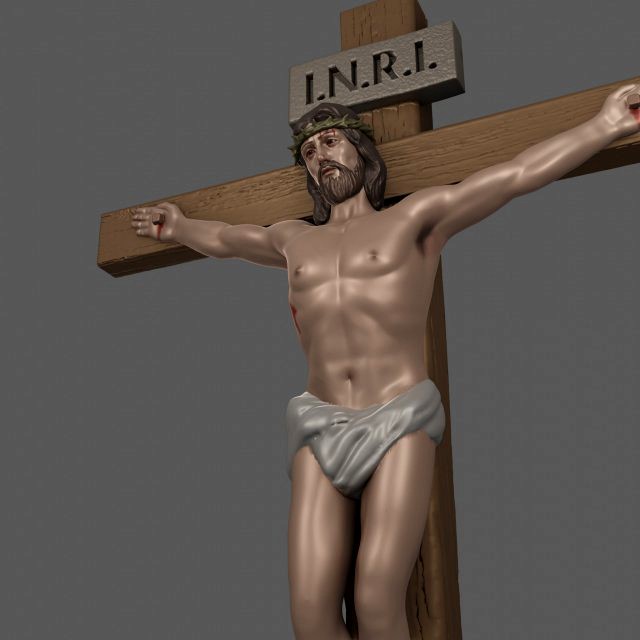 Crucifixion of Jesus Christ Cross Number 3 3D Print Model in Sculpture  3DExport