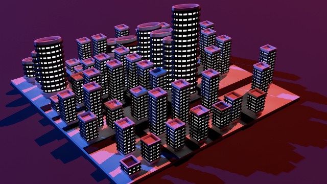 Low poly city