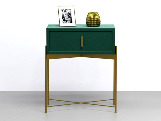 Green Bedroom Bedside Table