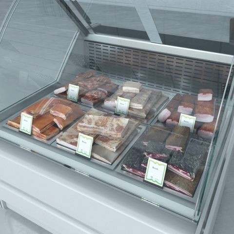 Refrigerated Showcase with meat products 2
