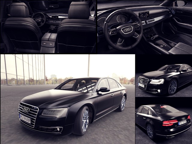 Black Car Audi A8