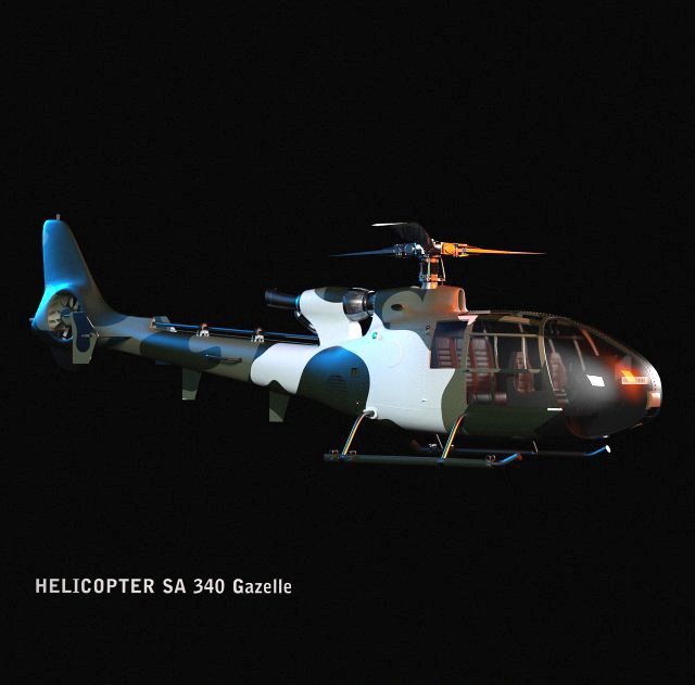 Helicopter SA340 Gazelle