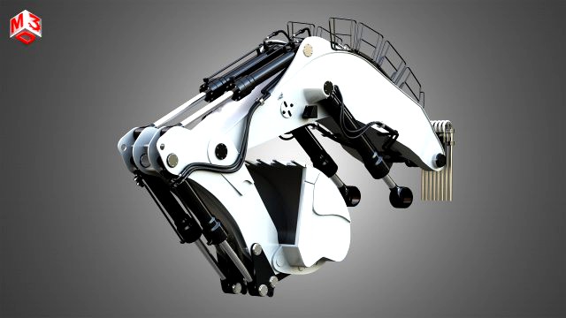 Liebherr R9250 Crane with Bucket