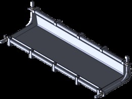 Mold for  concrete L-step stair