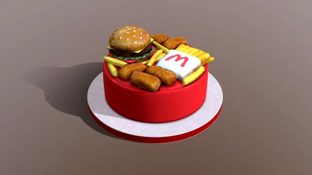 Burger Menu Cake