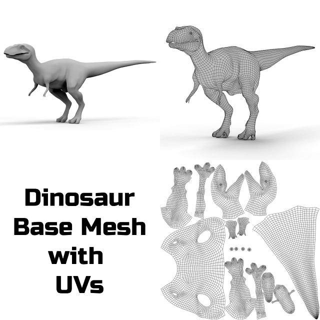 Dinosaur Base Mesh
