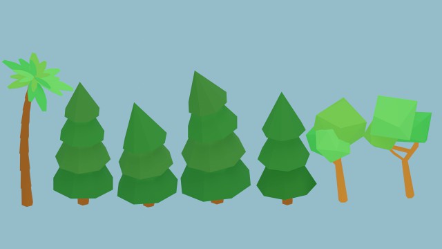 LowPoly Tree Pack for game