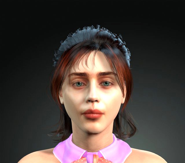 3D Women -Emilia Clarke 3D Rigged model ready for animation