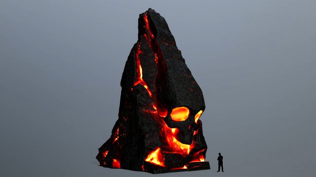 Lava skull rock