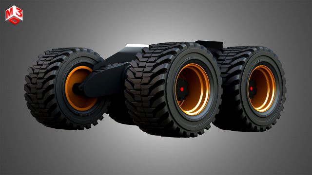 H21D Forestry Harvester Wheels and Tires with Suspension