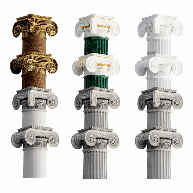 Round ionic column