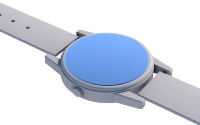 3d wrist watch with white strap